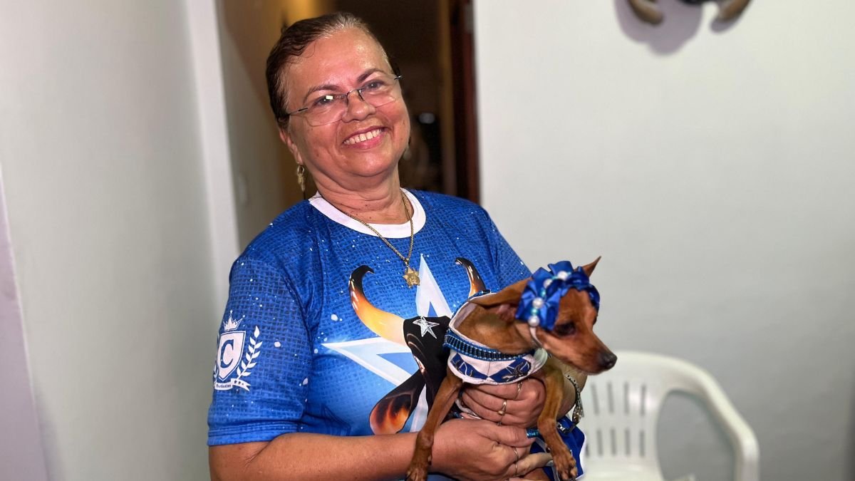 'Azul até morrer': torcedora decora casa e até a cachorra para o Festival de Parintins 2025