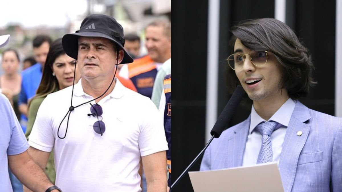 Prefeito David Almeida e Amom Mandel.