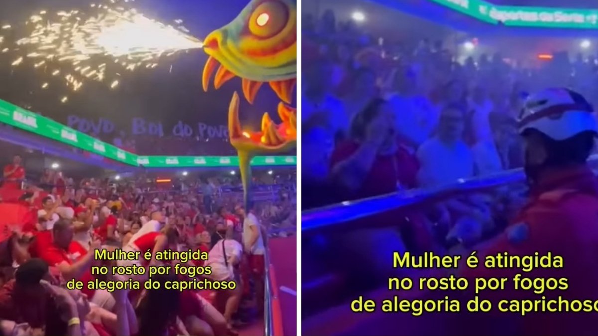 VÍDEO: Alegoria do Caprichoso 'invade' área do Garantido e fere torcedora no Festival de Parintins 2025